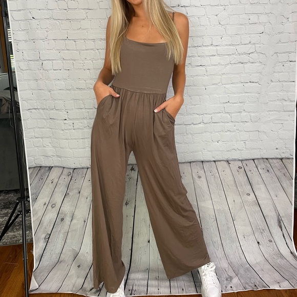 Et Clet Brown Comfy Jumpsuit - Picture 5 of 5